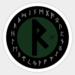 Green Raidho Elder Futhark  | Viking Rune Symbol Sticker